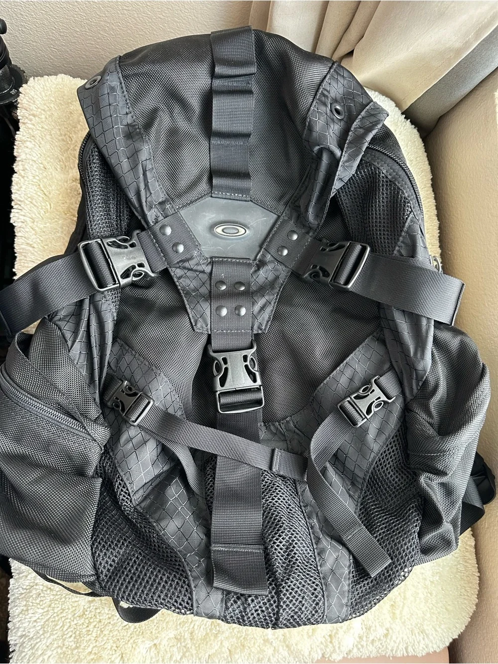 Vintage Oakley Icon 2.0 Backpack Rare Y2K Blackout Skull Liner